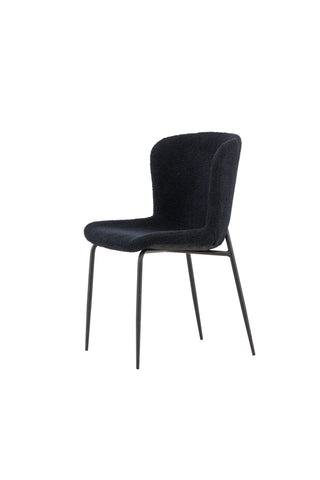 Venture Home Modesto Matstol 2-pack - Svart / Svart Teddy