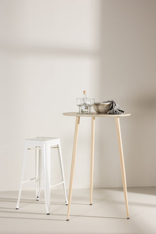 Venture Home Plaza Bar Table ⌀70 - Whitewash /