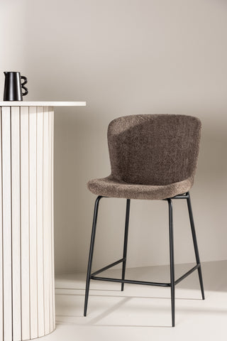 Venture Home Modesto Barstol - Svart / Brun boucle