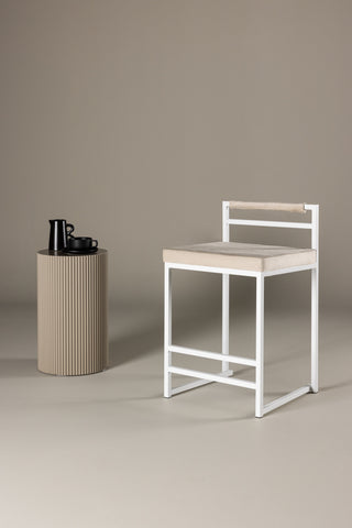Venture Home Opelika Barstol 1-pack - Vit / Beige/ FSC 100%