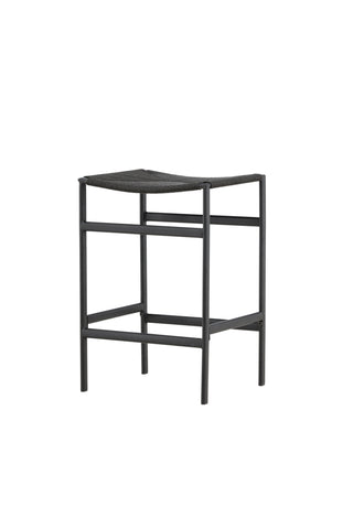Venture Home Polly Barstol 2-pack - Svart / Svart rep