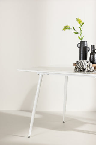 Venture Home Silar Matbord 90x180 cm - Vit / Vit