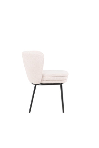 Venture Home Agnes Matstol 2-pack - Svart / Vit Boucle