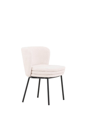 Venture Home Agnes Matstol 2-pack - Svart / Vit Boucle