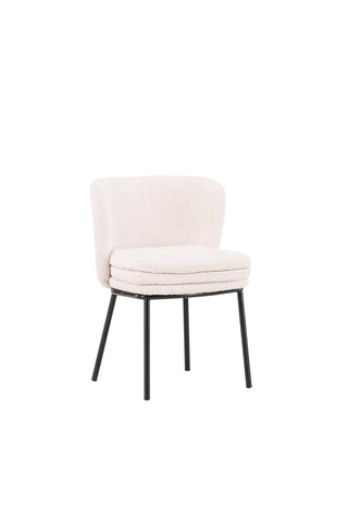 Venture Home Agnes Matstol 2-pack - Svart / Vit Boucle