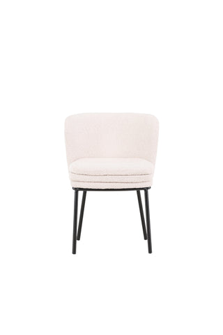 Venture Home Agnes Matstol 2-pack - Svart / Vit Boucle