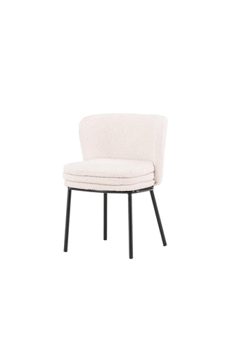 Venture Home Agnes Matstol 2-pack - Svart / Vit Boucle