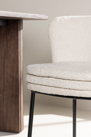 Venture Home Agnes Matstol 2-pack - Svart / Vit Boucle