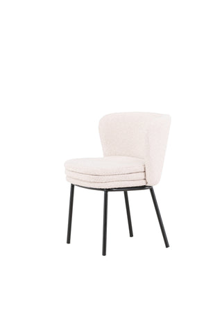 Venture Home Agnes Matstol 2-pack - Svart / Vit Boucle