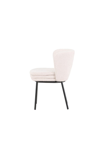 Venture Home Agnes Matstol 2-pack - Svart / Vit Boucle