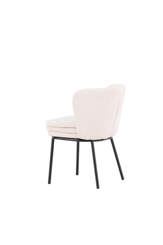 Venture Home Agnes Matstol 2-pack - Svart / Vit Boucle