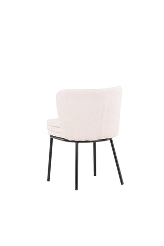Venture Home Agnes Matstol 2-pack - Svart / Vit Boucle