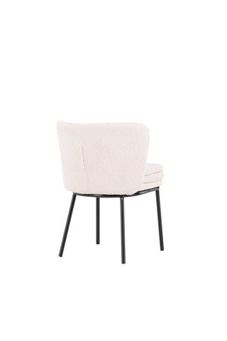 Venture Home Agnes Matstol 2-pack - Svart / Vit Boucle