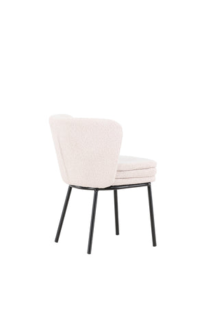Venture Home Agnes Matstol 2-pack - Svart / Vit Boucle