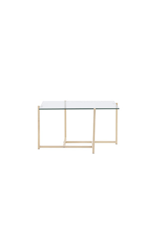 Venture Home Hybrid soffbord 80x80 cm - Glas/Natur /