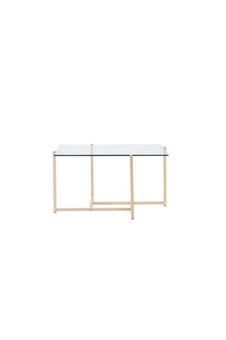 Venture Home Hybrid soffbord 80x80 cm - Glas/Natur /