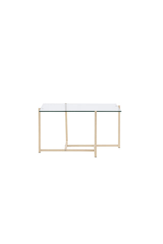 Venture Home Hybrid soffbord 80x80 cm - Glas/Natur /