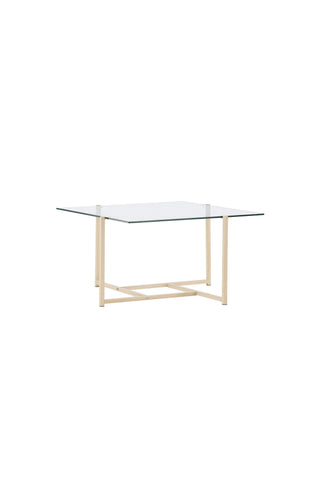 Venture Home Hybrid soffbord 80x80 cm - Glas/Natur /