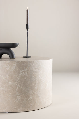 Venture Home York Runt Soffbord ⌀80 - Beige