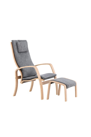 Venture Home Grötö Lounge Chair - Ekfaner / Mörkgrå