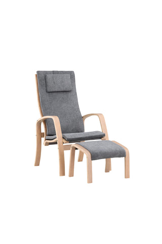Venture Home Grötö Lounge Chair - Ekfaner / Mörkgrå