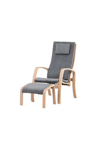 Venture Home Grötö Lounge Chair - Ekfaner / Mörkgrå