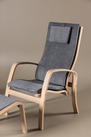 Venture Home Grötö Lounge Chair - Ekfaner / Mörkgrå