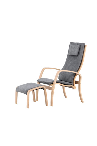 Venture Home Grötö Lounge Chair - Ekfaner / Mörkgrå