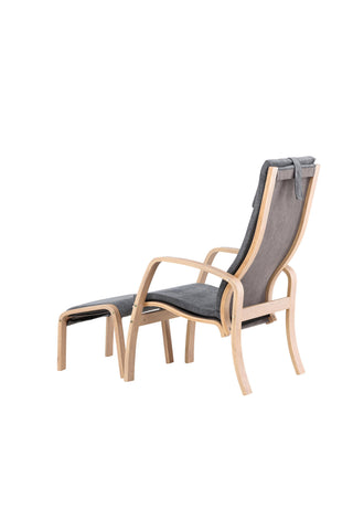 Venture Home Grötö Lounge Chair - Ekfaner / Mörkgrå