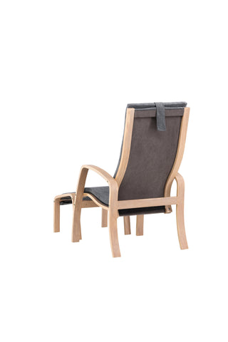 Venture Home Grötö Lounge Chair - Ekfaner / Mörkgrå