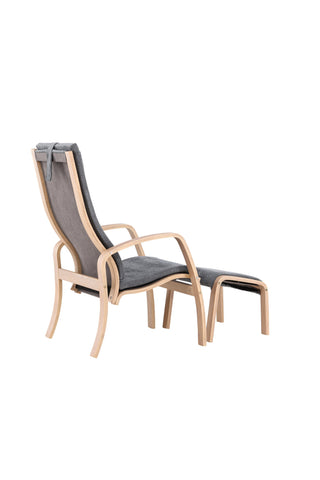Venture Home Grötö Lounge Chair - Ekfaner / Mörkgrå