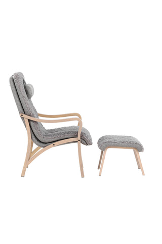 Venture Home Fårö Lounge Chair - Ekfaner / Ljusgrå