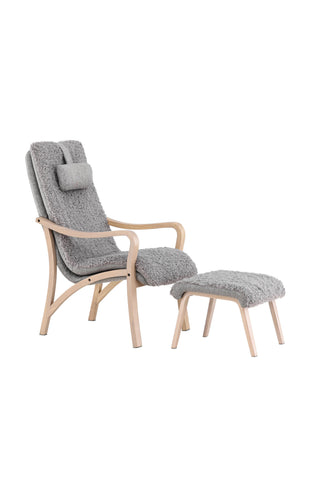 Venture Home Fårö Lounge Chair - Ekfaner / Ljusgrå