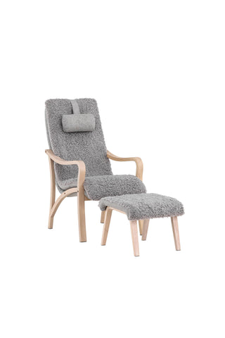 Venture Home Fårö Lounge Chair - Ekfaner / Ljusgrå