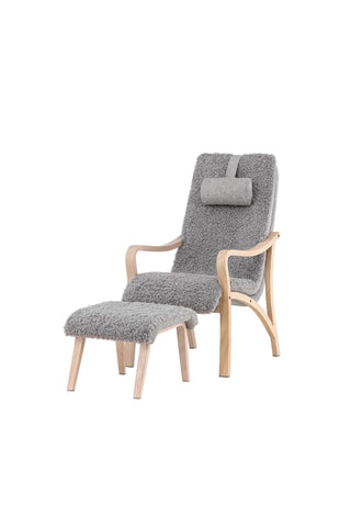 Venture Home Fårö Lounge Chair - Ekfaner / Ljusgrå