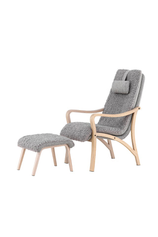 Venture Home Fårö Lounge Chair - Ekfaner / Ljusgrå