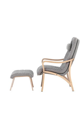 Venture Home Fårö Lounge Chair - Ekfaner / Ljusgrå
