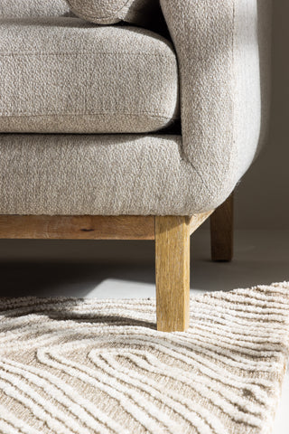 Venture Home Olympos 3-sits soffa - Woodlook / Beige