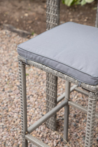 Venture Home Alo Barchair Steel - Grå flätad - 2 Pack