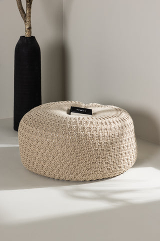 Venture Home Sam rund sittpuff - ⌀60 / Beige