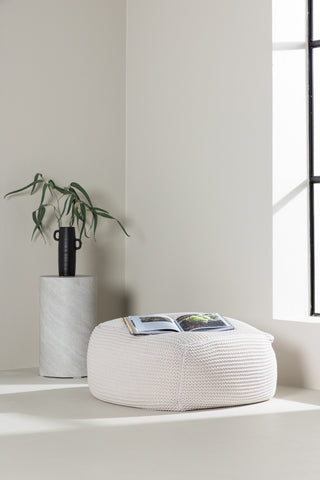 Venture Home Luca Puff - 60*60 cm / Creme