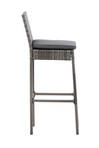 Venture Home Alo Barchair Steel - Grå flätad - 2 Pack