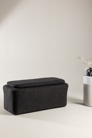 Venture Home Laurel Ottoman - Svart boucle /