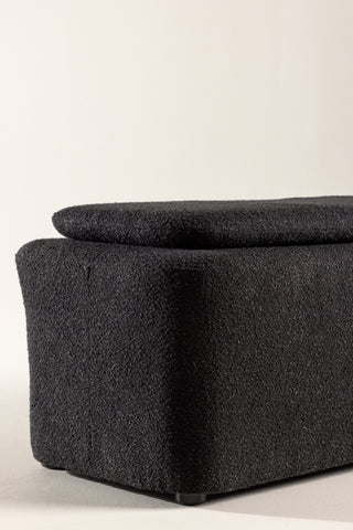 Venture Home Laurel Ottoman - Svart boucle /