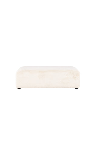 Venture Home Davie sittpuff 100*100 - Beige fuskpäls /