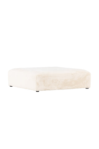 Venture Home Davie sittpuff 100*100 - Beige fuskpäls /
