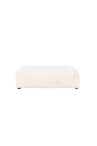Venture Home Davie sittpuff 100*100 - Beige fuskpäls /