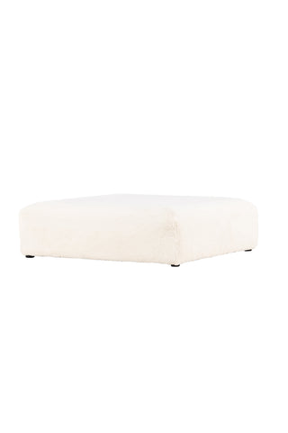 Venture Home Davie sittpuff 100*100 - Beige fuskpäls /