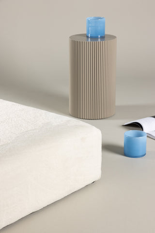 Venture Home Davie sittpuff 100*100 - Beige fuskpäls /