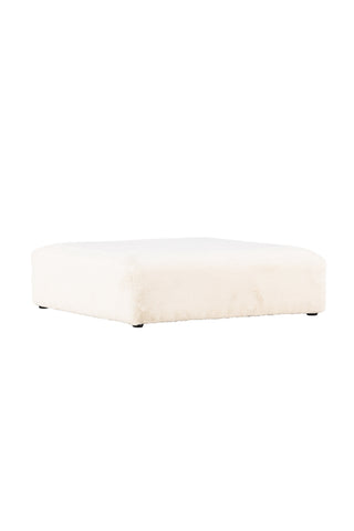 Venture Home Davie sittpuff 100*100 - Beige fuskpäls /